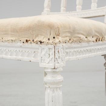 A Gustavian chair, late 19th Century.