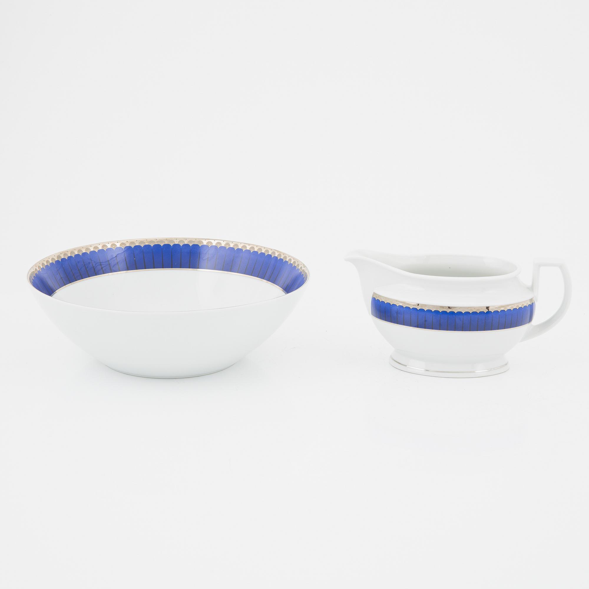 Sigvard Bernadotte, matservis, 42 delar, porslin, "Millennium Marianne", Christineholm, Fyrklövern.