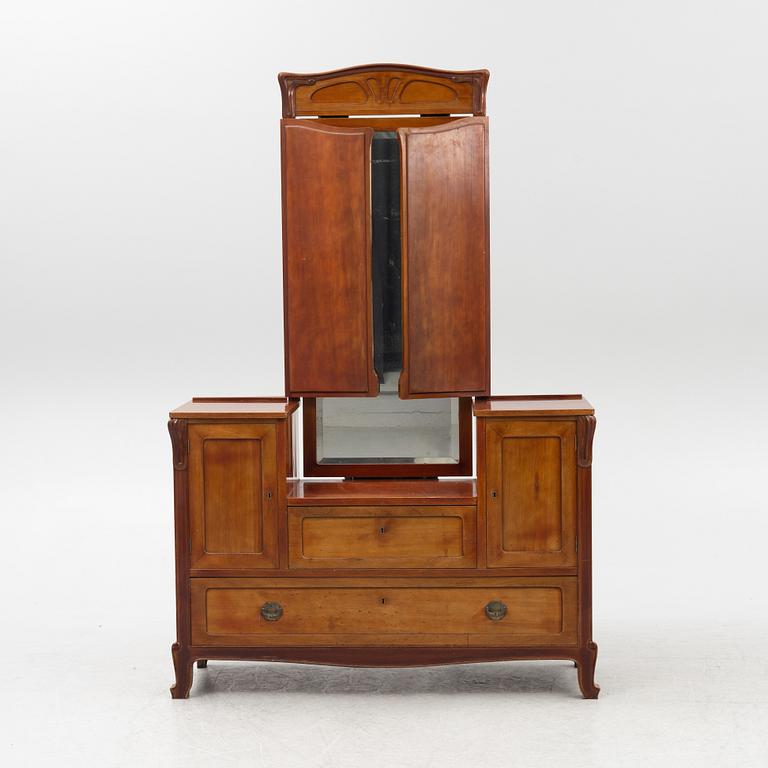 Mirror table/cabinet, Art Nouveau, first half of the 20th century.