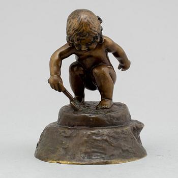 ANDERS JENSEN BUNDGAARD, skulptur, brons, monogramsignerad, daterad 10 juli 1912.