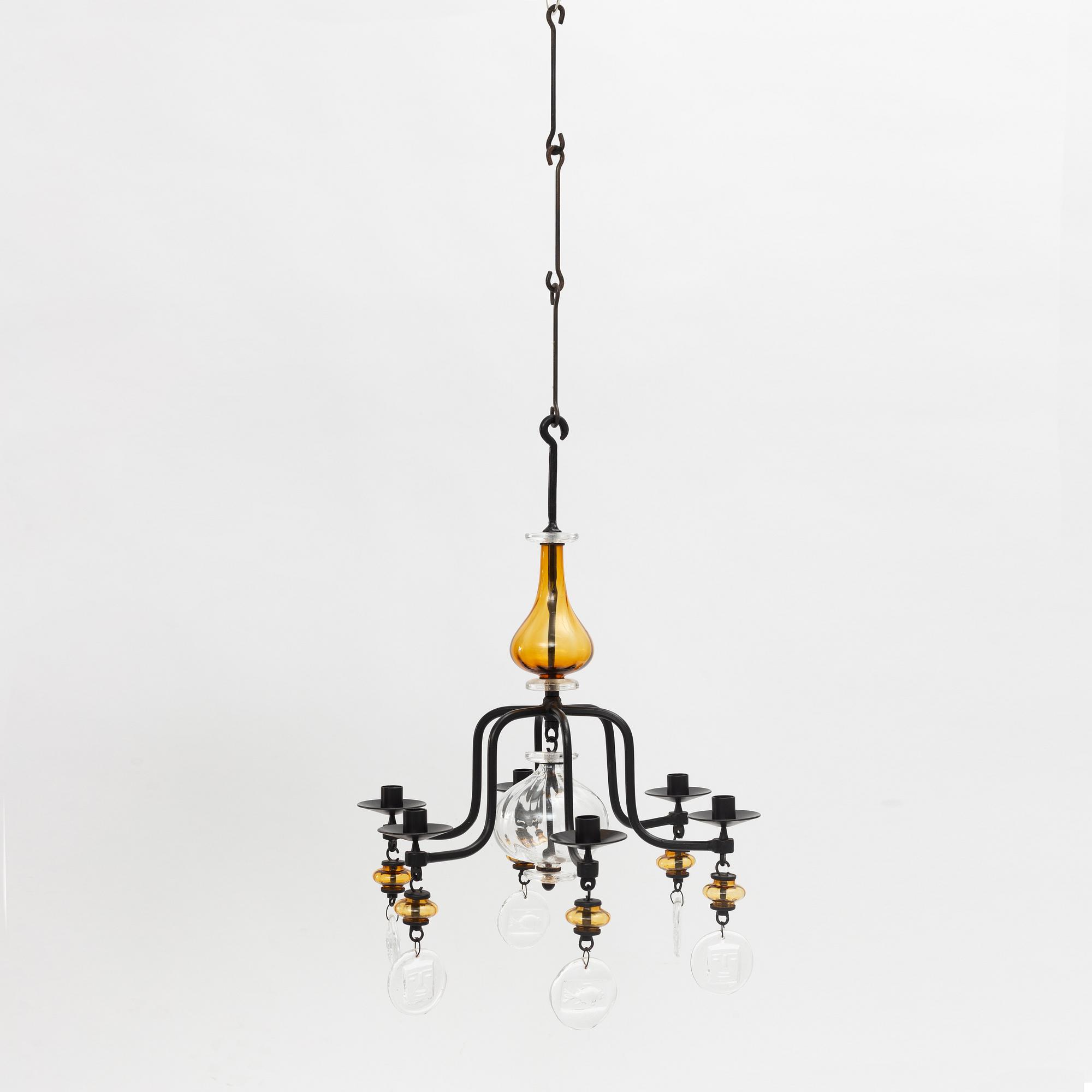 Erik Höglund, a chandelier, Boda Smide, second half of the 20th Century.