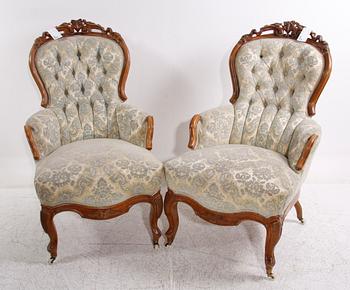 STOLAR, ett par, nyrokoko, sent 1800-tal.