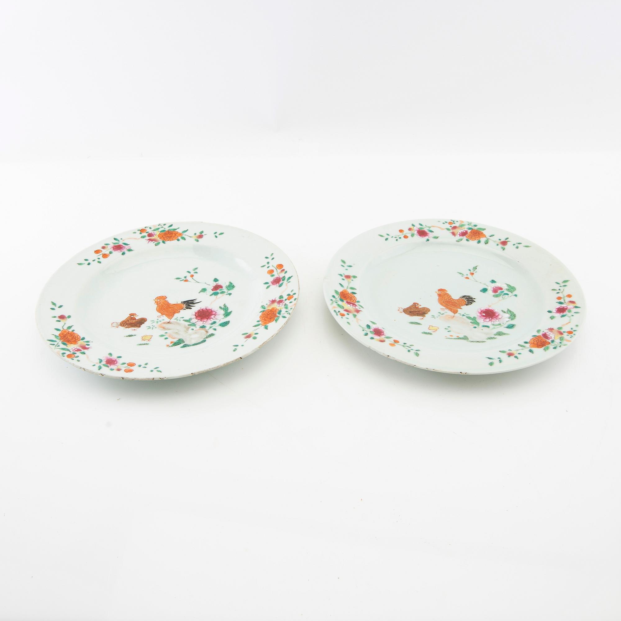Plates 2 pcs China porcelain 18th century.