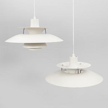 Poul Henningsen, taklampor ett par "PH-5", Louis Poulsen Danmark.