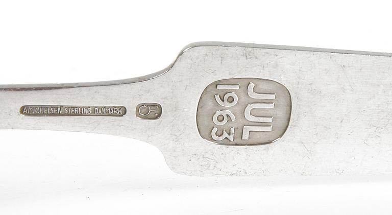 JULSKEDAR, 5 st, silver, Georg Jensen samt A. Michelsen. Tot. v. 228 g.