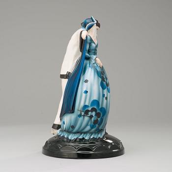 A Josef Lorenzl creamware figure, Vienna, 1920's-30's.