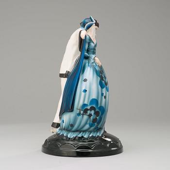 A Josef Lorenzl creamware figure, Vienna, 1920's-30's.