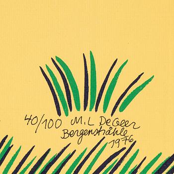 Marie-Louise Ekman, silkscreen på duk, signerad, daterad 1976 och numrerad 40/100.