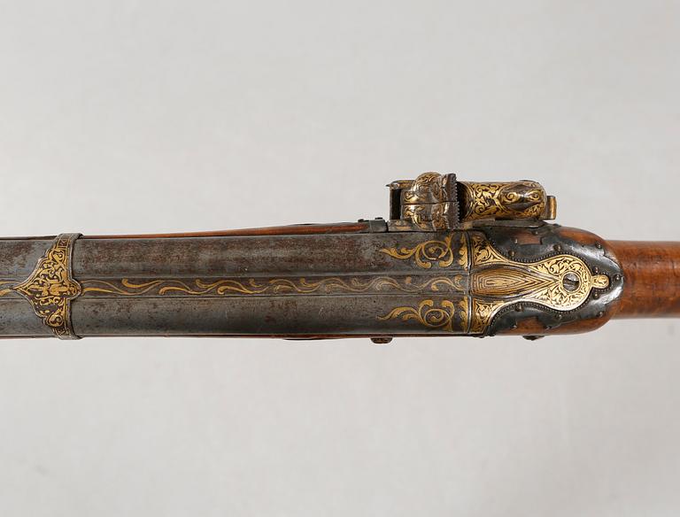 A miquelet lock rifle, probably Turkey, first half of/mid 19th century.