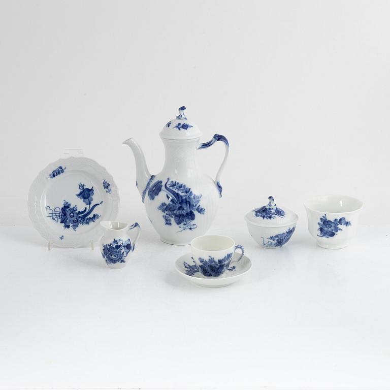 A 28-piece porcelain, "Blue Flower" coffee service, Royal Copenhagen, Denmark.