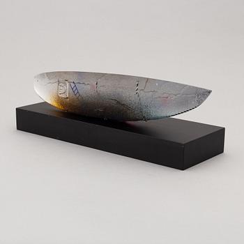 Bertil Vallien, a signed glass sculpture. Unique, Kosta Boda.