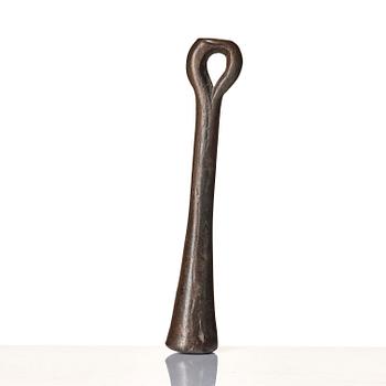 A Swedish late baroque bronze mortar and pestle, dated 1759.
