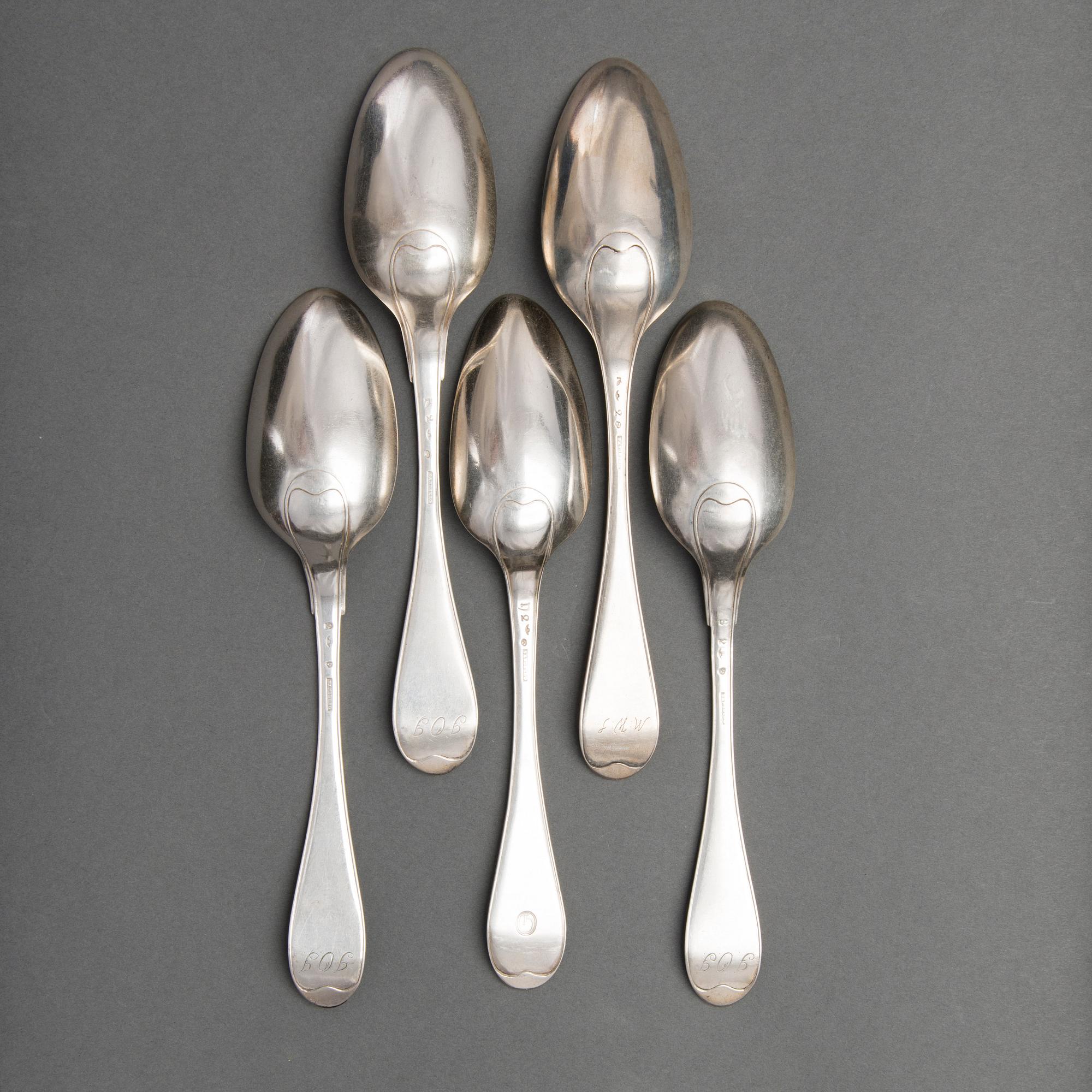 LUSIKOITA 5 KPL, Henrik Sandberg Helsinki, 1795, 1799, 1800.