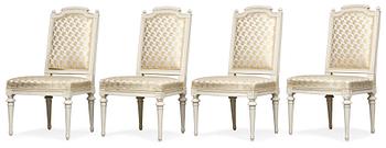 887. Four Gustavian chairs by M. Lundberg.