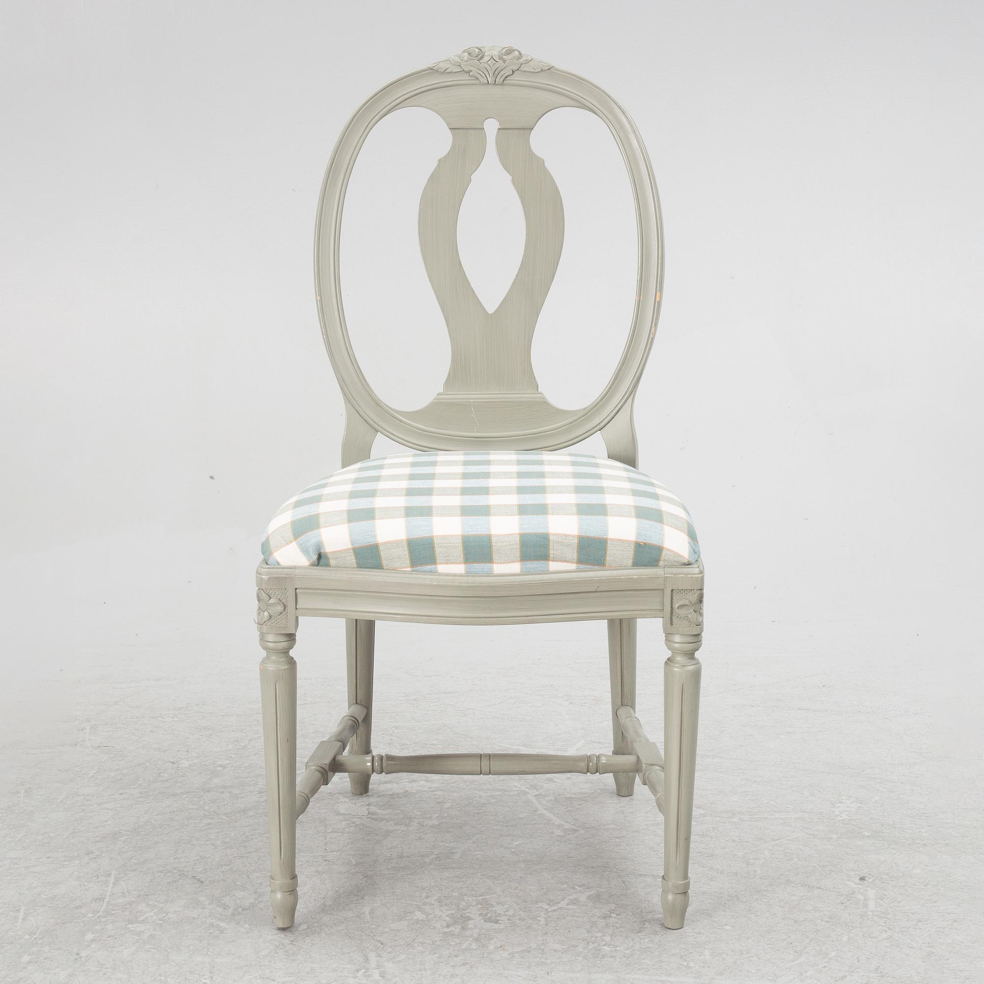 A Gustavian style desk with a chair, Åmells Möbler.
