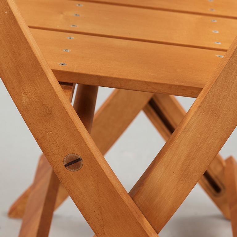 HANS J WEGNER, 4 folding chairs, model "PP 90", for P.P møbler, Denmark 1970's.