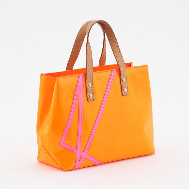 LOUIS VUITTON, a monogram vernis fluo "Reade PM Tote", limited edition by Robert Wilson fall 2002.