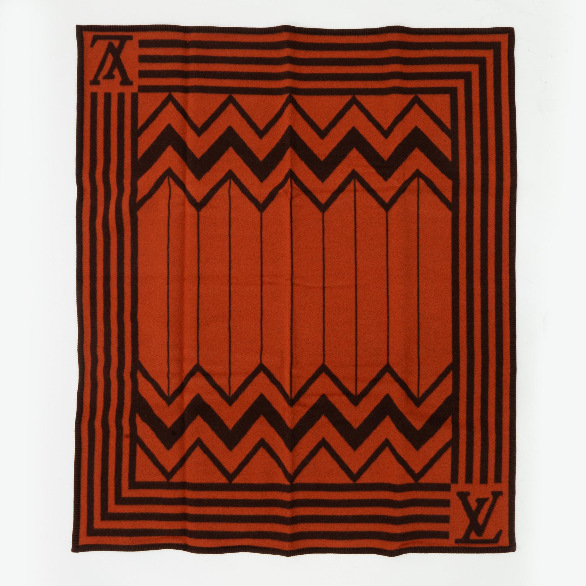 Louis Vuitton, a wool blanket with leather harness, special order 2003.
