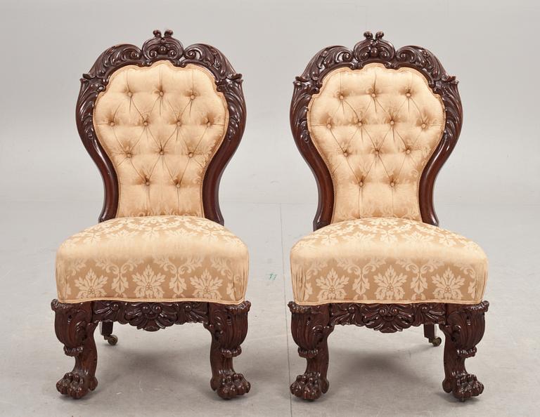 STOLAR, ett par, nyrokoko, 1800-talets andra hälft.