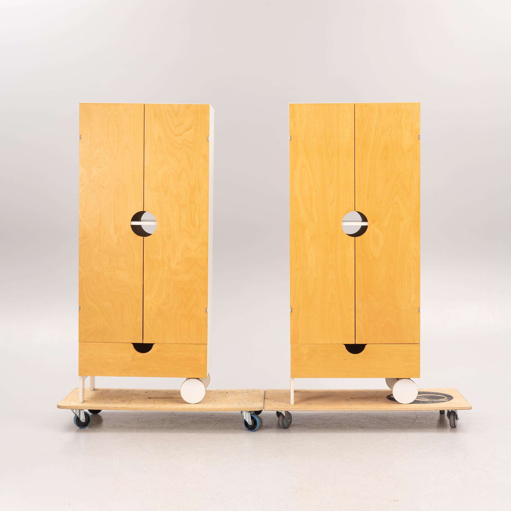 Thomas Sandell, skåp, ett par, ur PS-kollektionen, IKEA, 1990-tal.