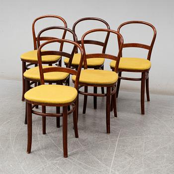 FRITZ HANSEN, stolar, 6 st, Danmark, 1900-talets mitt.