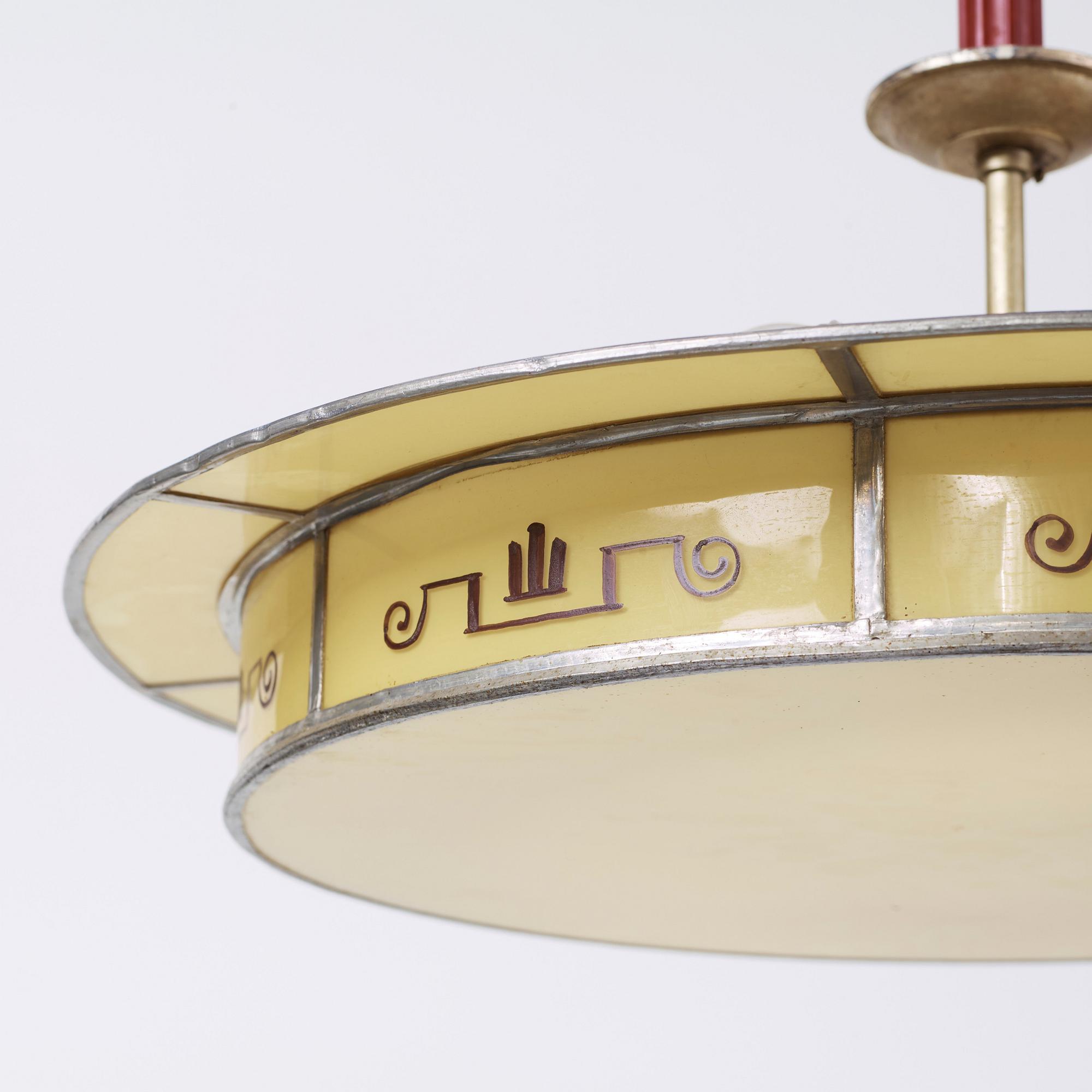 TAKLAMPA, 1920-tal. Höjd ca 60 cm.