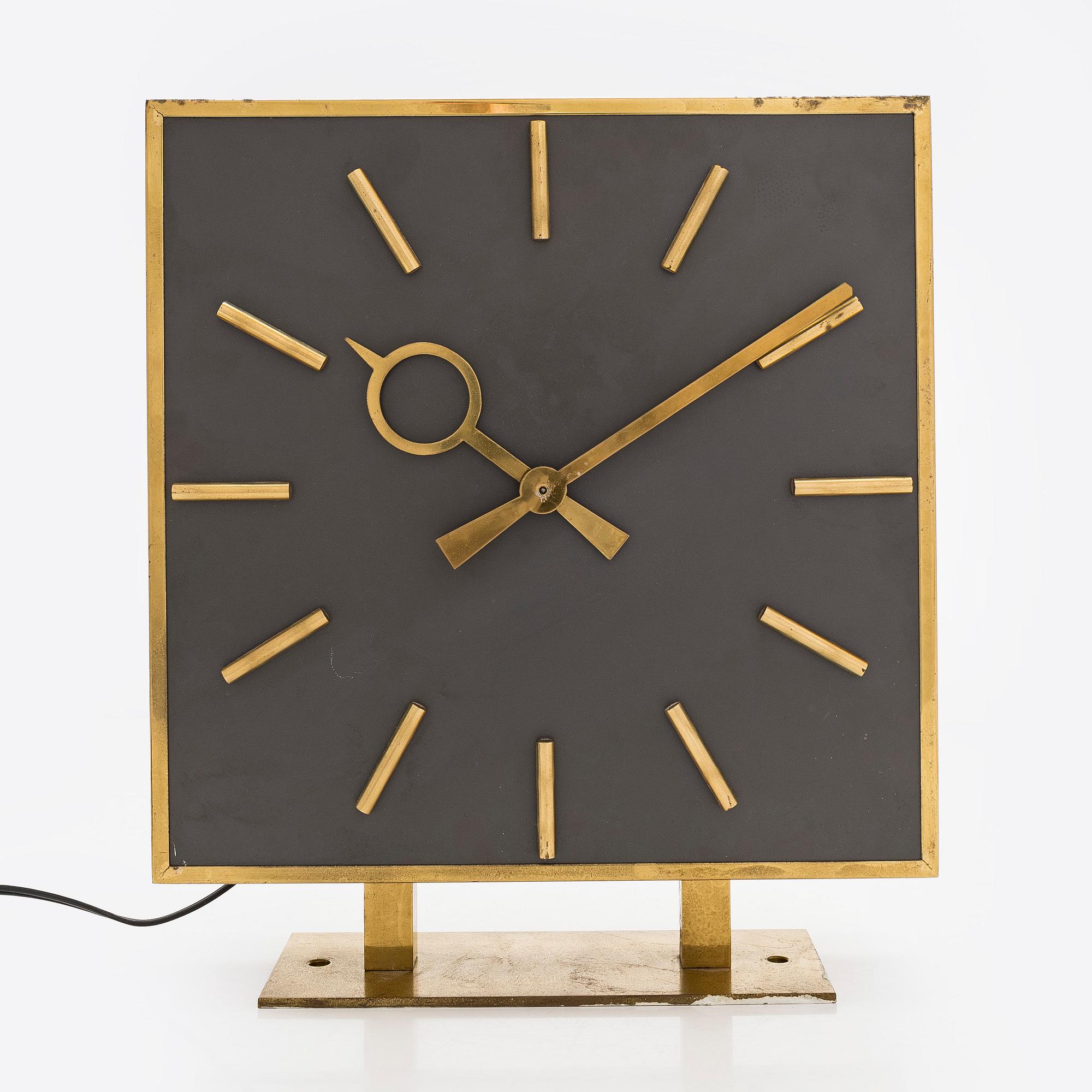 Wall clock, made to order, for The copper House,   Arkkitehtitoimisto Blomstedt & Lampén 1958.