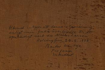 Marcus Larsson, attributed to, oil on canvas, signed and dated 1861.