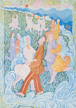 Mårten Andersson, lithograph in colours, 1990. signed 75/360.