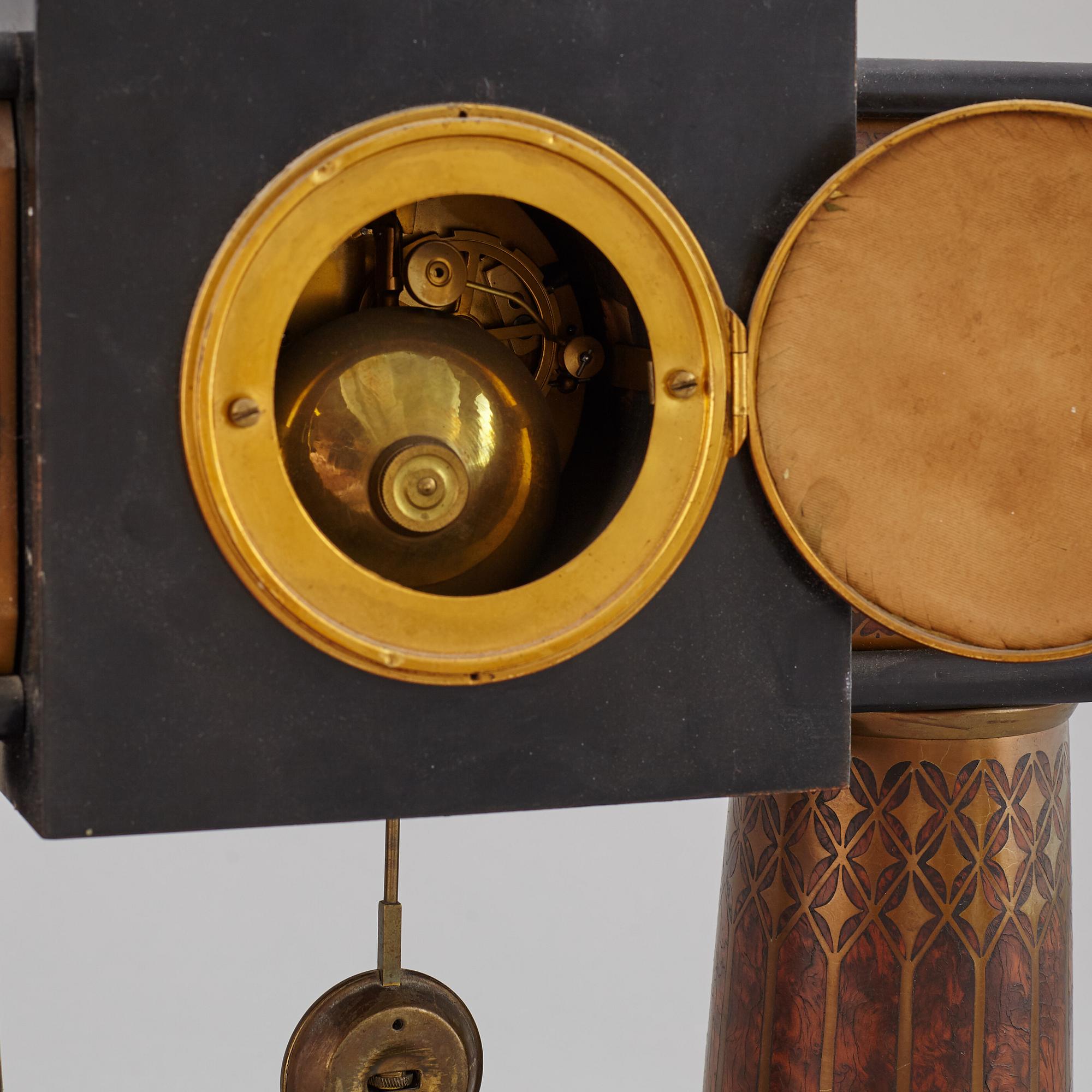 A German Art nouveau table clock, circa 1900.