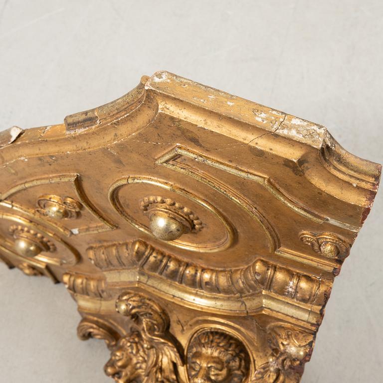 Corner console shelf around 1900.