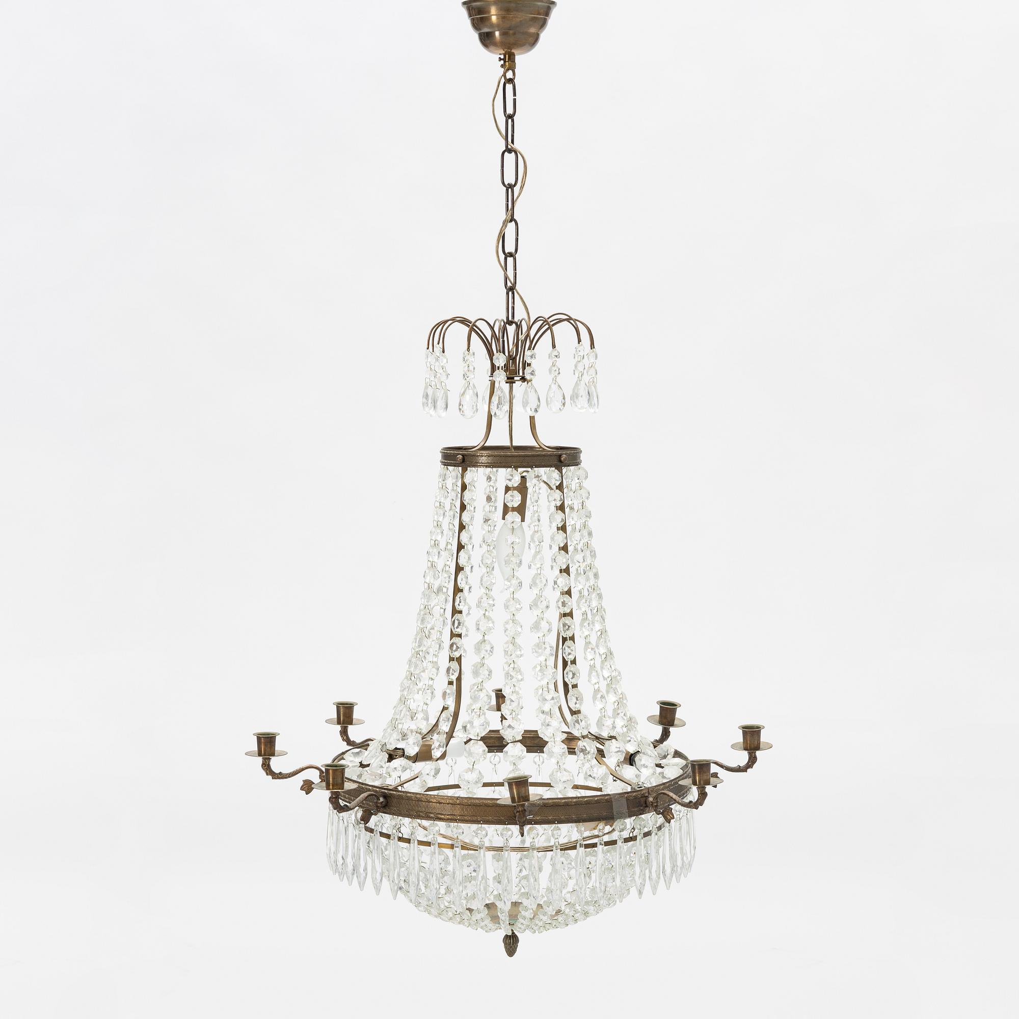 A Gustavian style chandelier, 20th Century.
