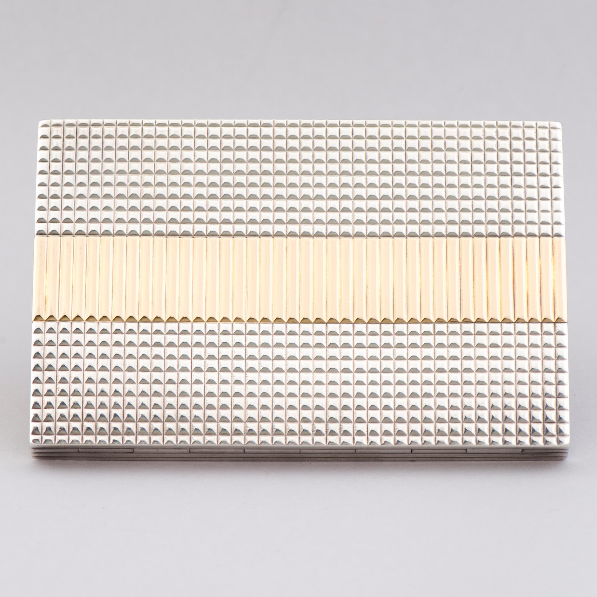 Cartier, RASIA, hopeaa, 18K kultaa. Cartier 1940-luku.