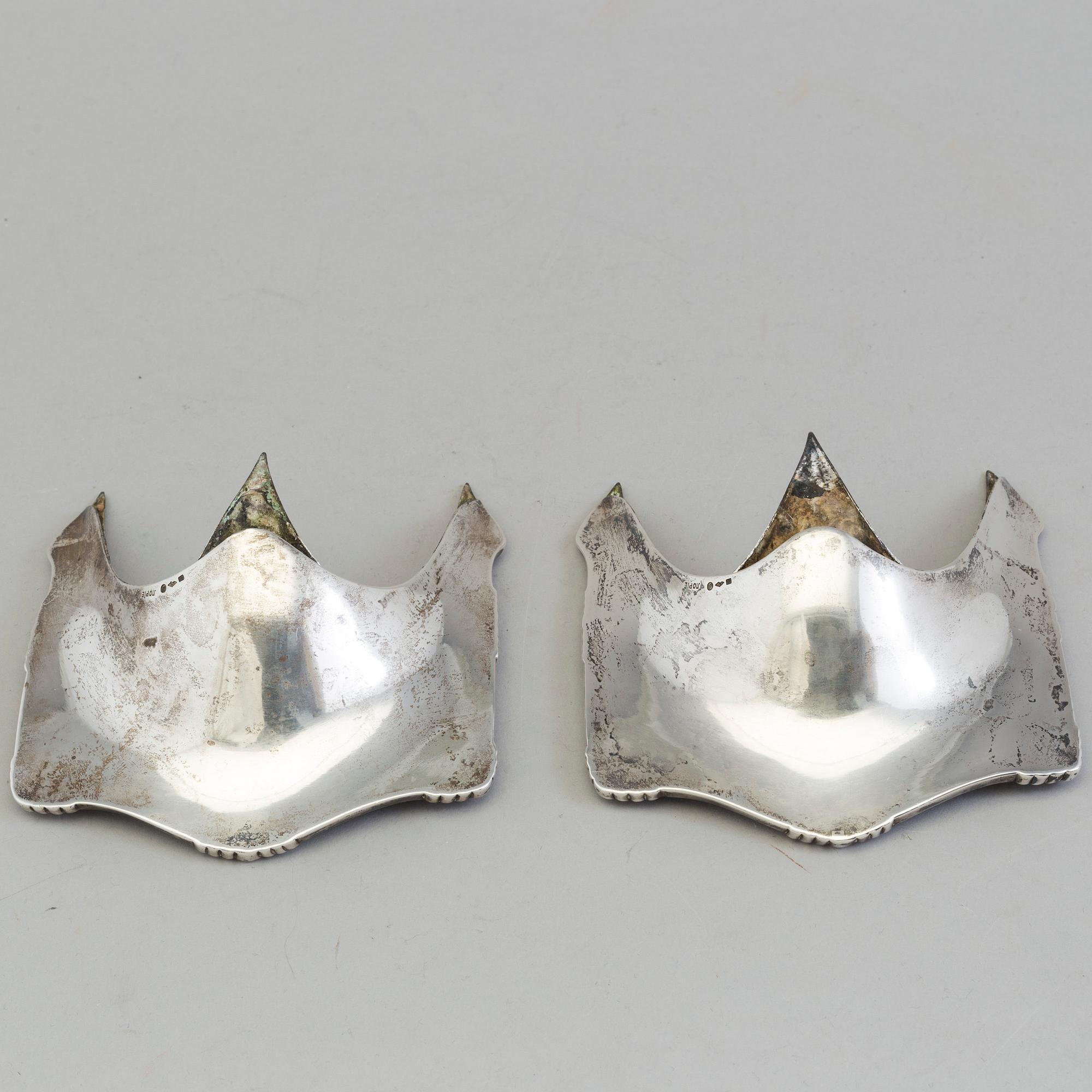 An art noveau gem silver mounted crystal glass bowl maker's mark Yegor Cheryatov for LORIÉ, MOSCOW, 1908-1917.