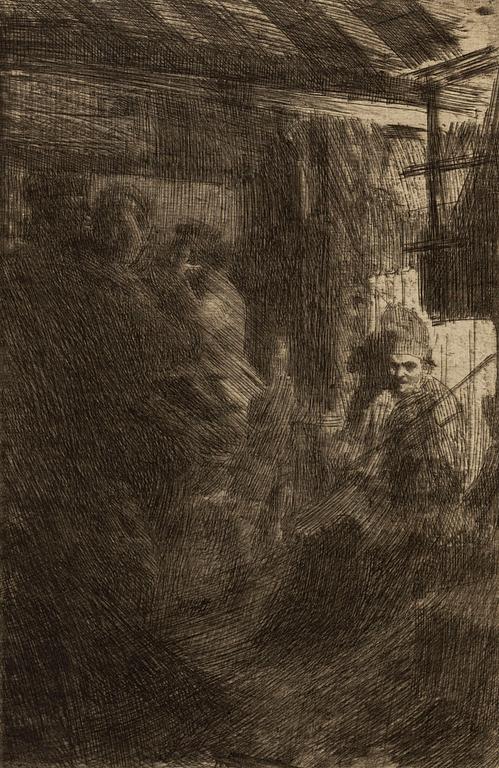 ANDERS ZORN, etching, 1917, III state of III, signed in pencil.