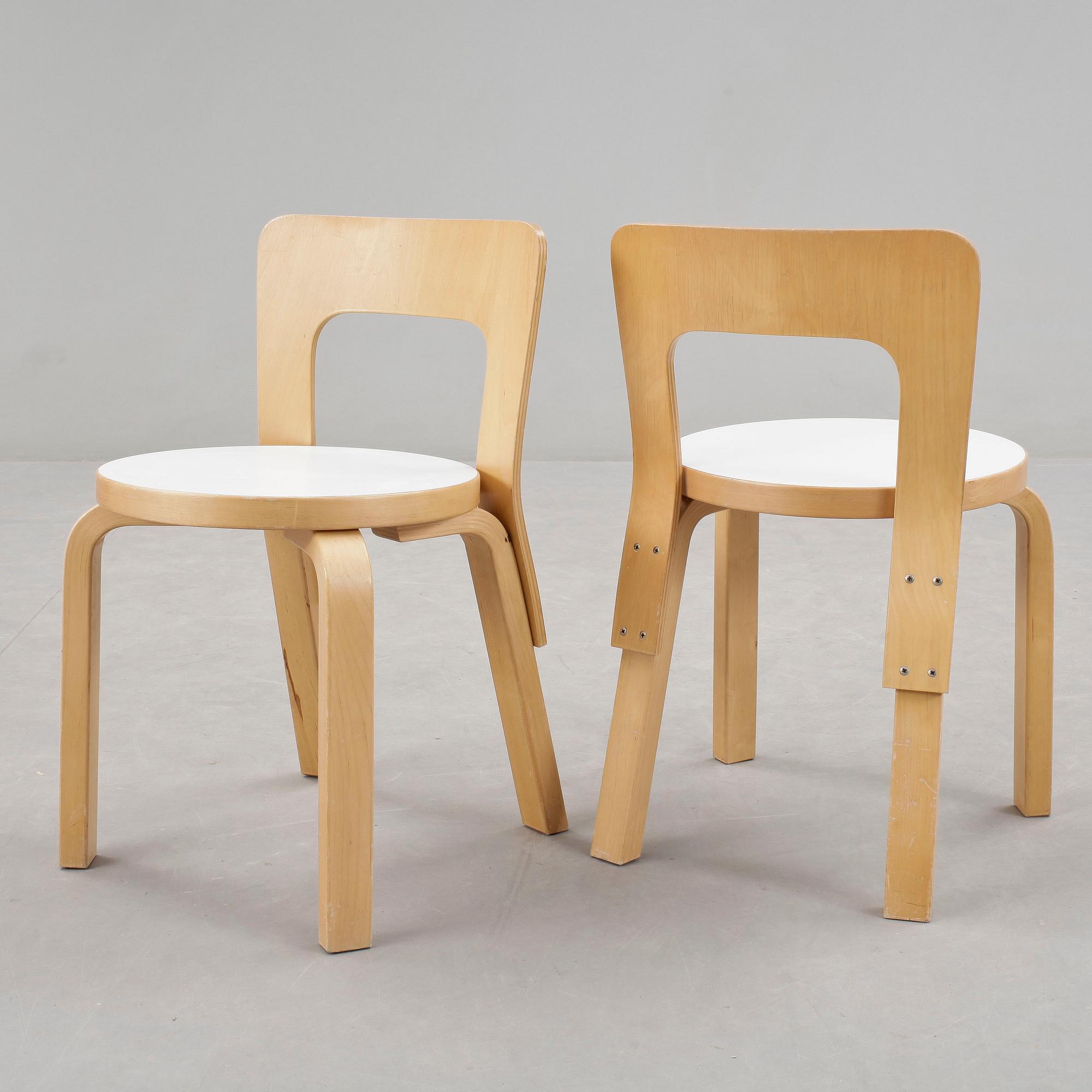 BORD SAMT STOLAR, 5 delar, modell 91, Alvar Aalto, Artek.