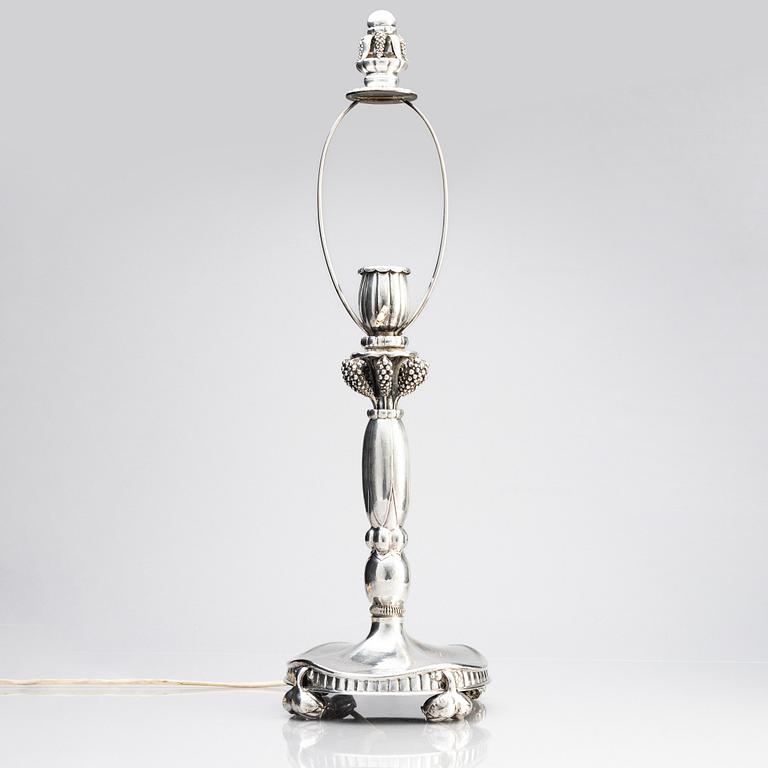 Georg Jensen, bordslampa, Köpenhamn 1919, 830/1000 silver, designnr 79.