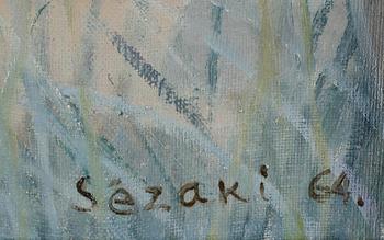 HARUO SEZAKI, 3 st, olja på duk, signerade och daterade -63 och -64.