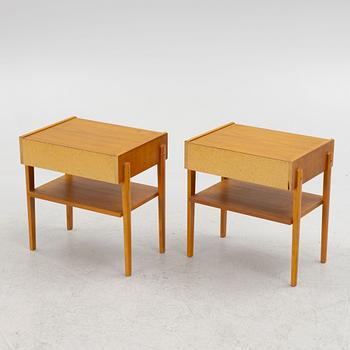 Nightstands, a pair, 1950s/60s.