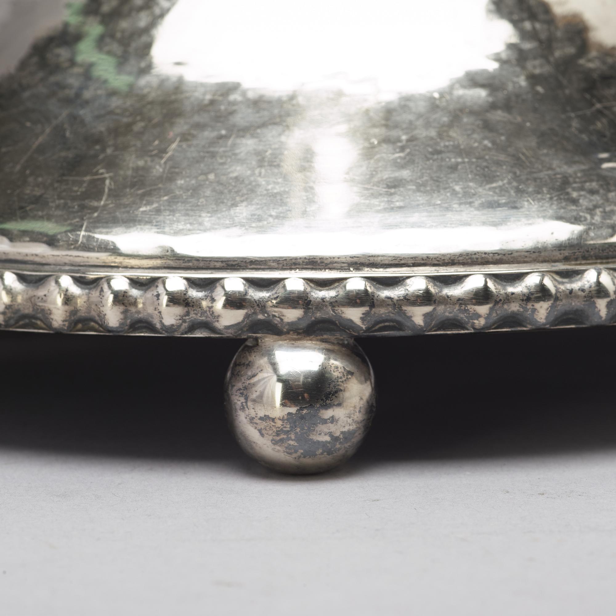 K ANDERSSON, a silver table lamp, Stockholm, 1925.