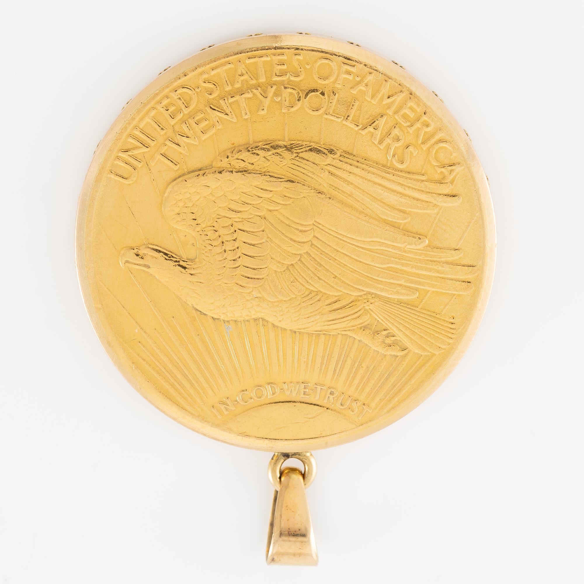 Nivada, pocket watch, "Coin Watch", "Twenty Dollars", 34.5 mm.