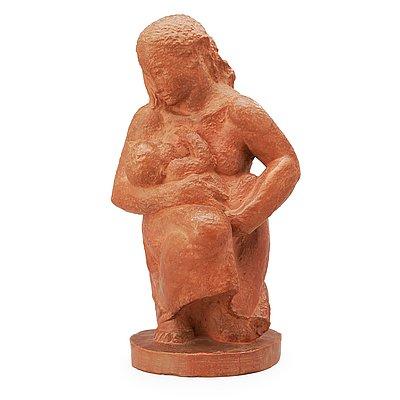 SKULPTUR, signerad M Hugue, 1900-talets första hälft.