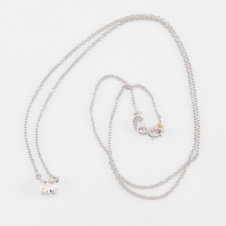COLLIER, 18K vitguld och diamant ca 0.61 ct.
