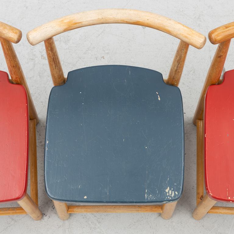 Children's furniture, 4 pieces, Hagafors Chair Factory, Nässjö, second half of the 20th century.