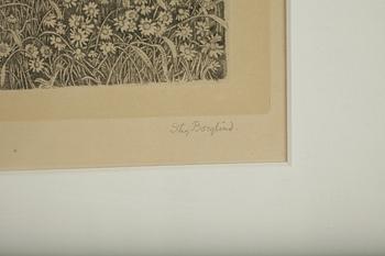 STIG BORGLIND, etsning, sign.