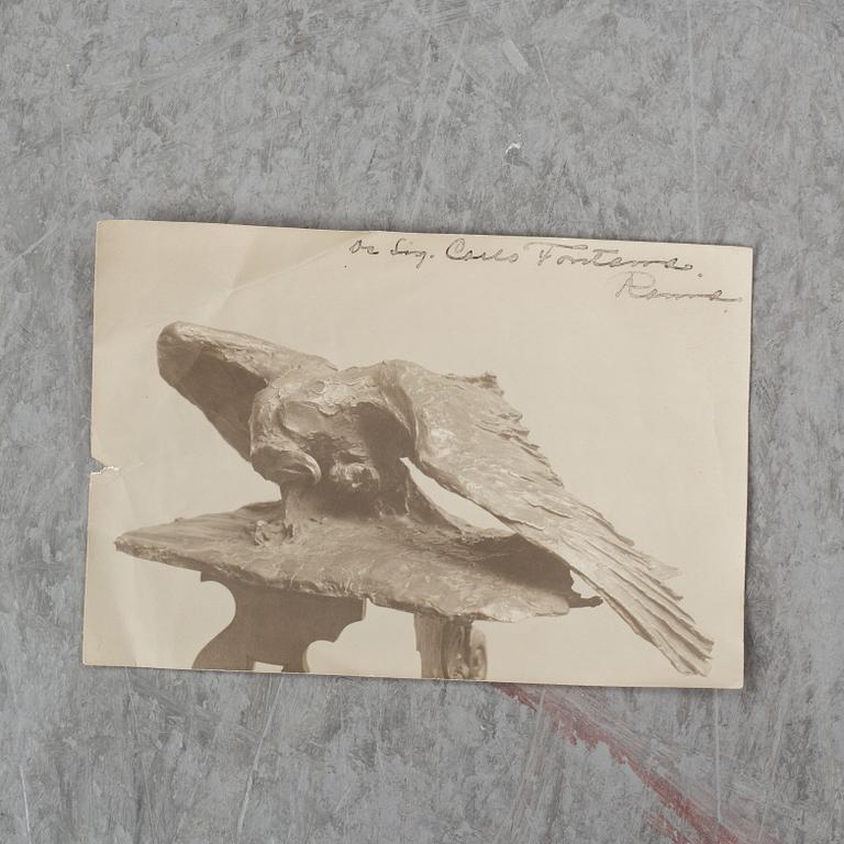 CARLO FONTANA, a signed and dated bronze sculpture, signed C. Fontana Roma 1913.