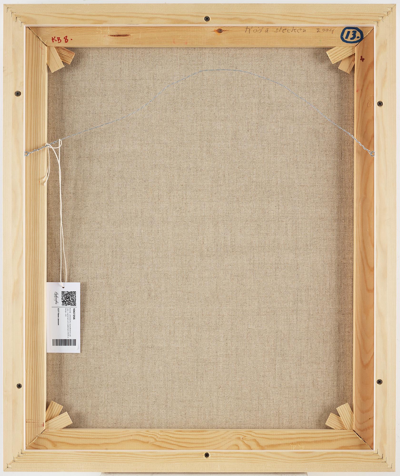 RUNE JANSSON, canvas, signed and dated 2004 on verso.