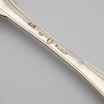 Table spoons, 12 pcs, silver, Stockholm, late 18th century/early 19th century.