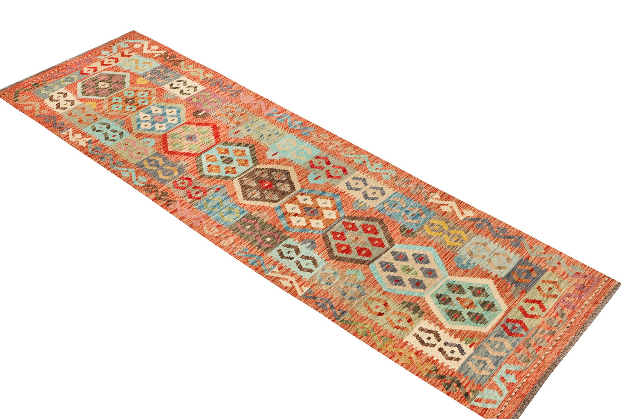 An Afghan kelim runner, c. 301 x 80 cm.