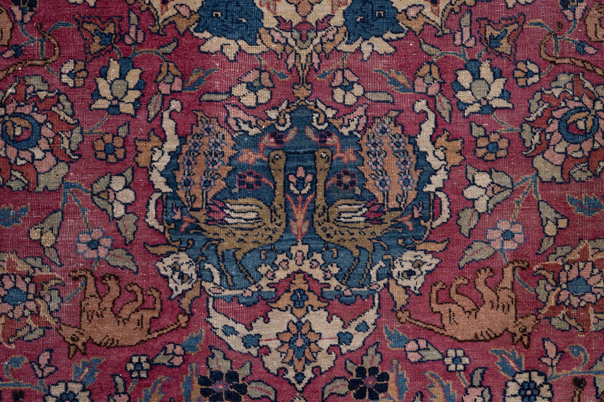 An antique Tabriz carpet, West Persia, c. 447 x 322 cm.